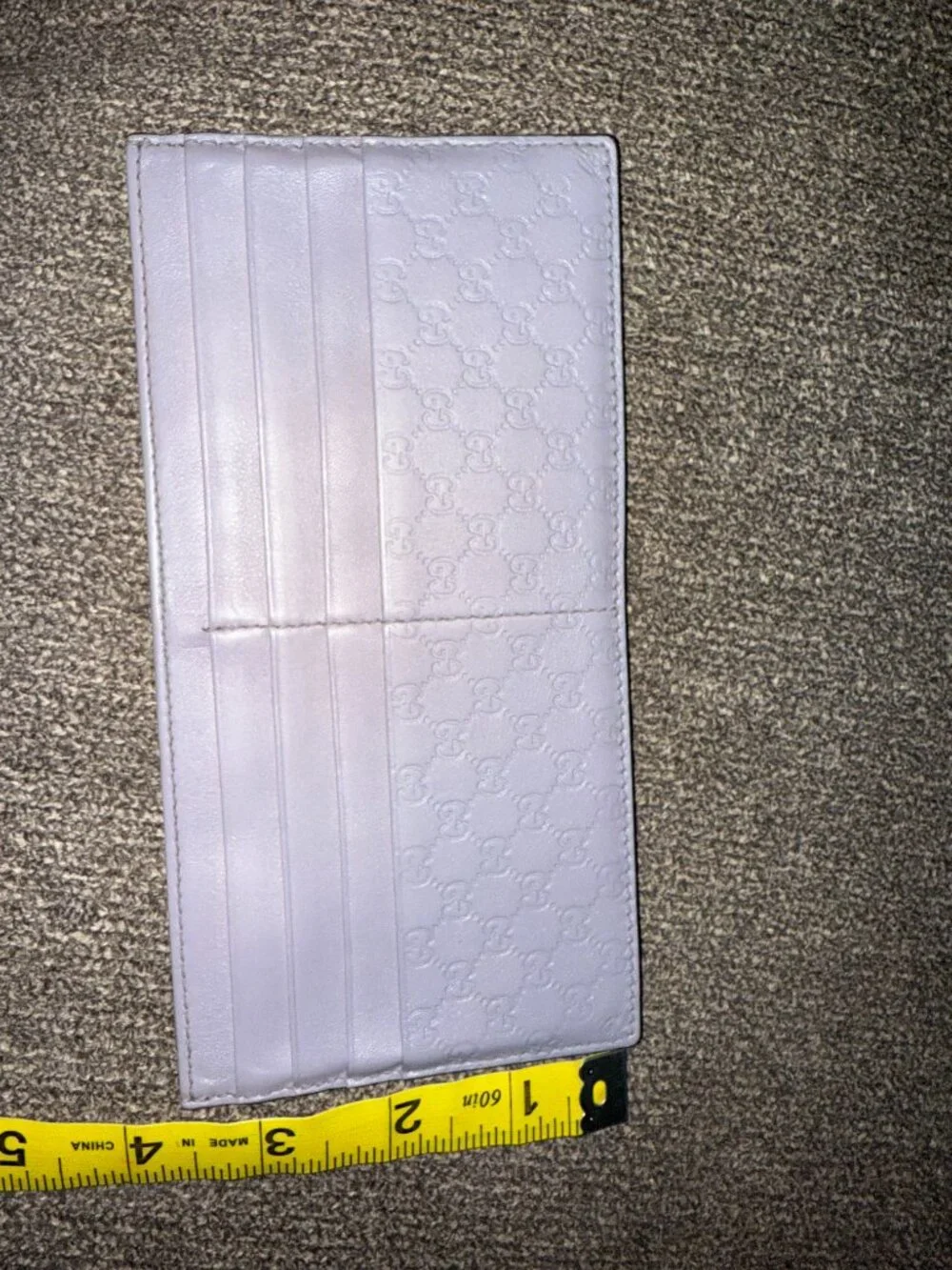 Gucci GG Microguccissima Lavender Purple Leather Card Wallet Insert
